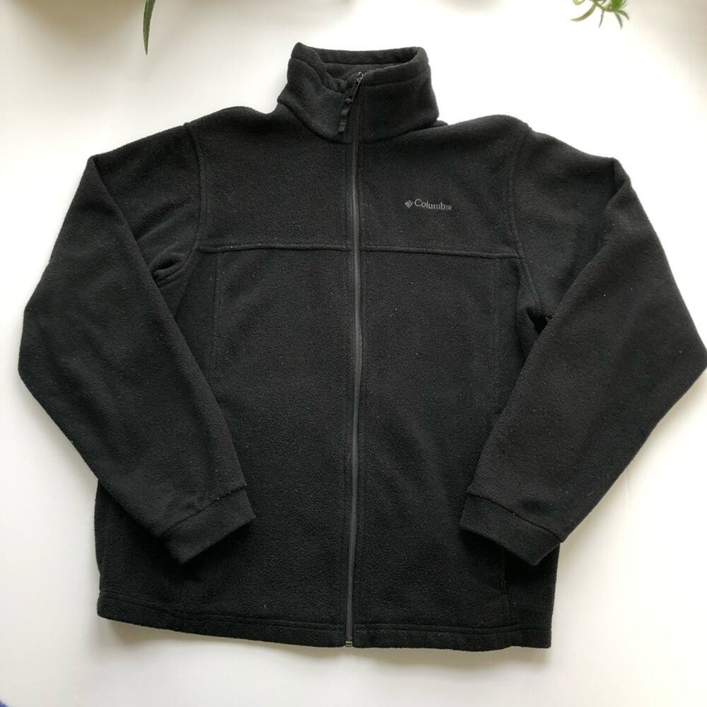 Kid's Columbia Black Fleece Long Sleeve Zip Up Youth 18/20